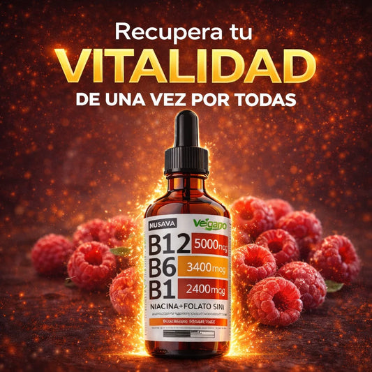 SUPLEMENTO LÍQUIDO DE VITAMINA B12 CON FRAMBUESA